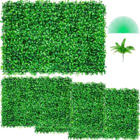 VEVOR Artificial Boxwood Panel UV 4pcs Boxwood Hedge Wall Panels Artificial Grass Backdrop Wall 24X16" 4 cm Green Grass Wall Fake Hedge for Decor