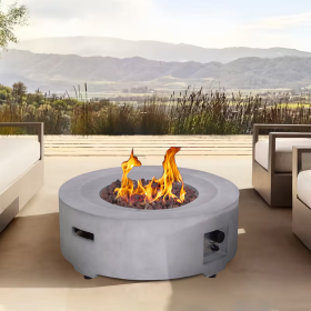 Concrete Texture Propane Gray Fire Pit (Option: Antique natural color)