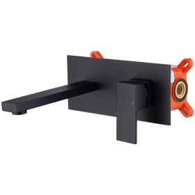 Metal Wall-mounted Faucet (Option: Matte Black)