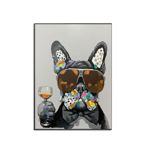 Top Selling Handmade Abstract Oil Painting Wall Art Modern Minimalist Cute Pet Dog Picture Canvas Home Decor For Bedroom No Frame Top Selling Handmade Abstract Oil Painting Wall Art Modern Minimalist Cute Pet Dog Picture Canvas Home Decor For Bedroom No Frame