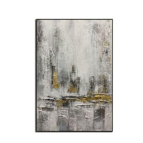 Top Selling Handmade Abstract Oil Painting Wall Art Modern Minimalist City Building Picture Canvas Home Decor For Bedroom No Frame Top Selling Handmade Abstract Oil Painting Wall Art Modern Minimalist City Building Picture Canvas Home Decor For Bedroom No Frame