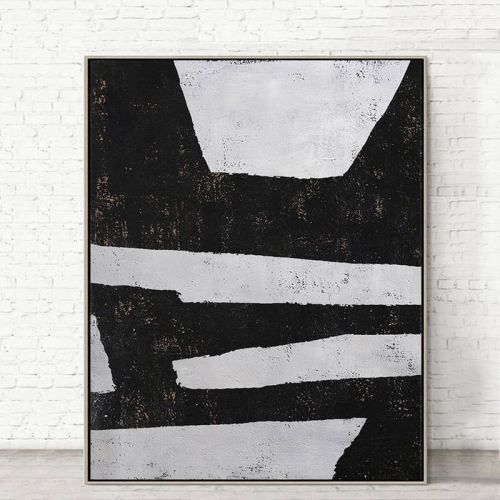 100% Handmade Abstract Oil Painting Wall Art Modern Minimalist Black and White Picture Canvas Home Decor For Living Room No Frame 100% Handmade Abstract Oil Painting Wall Art Modern Minimalist Black and White Picture Canvas Home Decor For Living Room No Frame