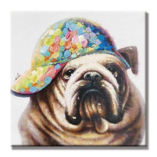 Hand Painted Abstract Oil Painting Wall Art Modern Minimalist Pet Dog Picture Canvas Home Decor For Living Room No Frame Hand Painted Abstract Oil Painting Wall Art Modern Minimalist Pet Dog Picture Canvas Home Decor For Living Room No Frame