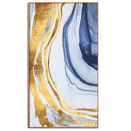 100% Handmade Gold Foil Abstract Oil Painting Wall Art Modern Minimalist Blue Marble Abstract Picture Canvas Home Decor For Living Room No Frame 100% Handmade Gold Foil Abstract Oil Painting Wall Art Modern Minimalist Blue Marble Abstract Picture Canvas Home Decor For Living Room No Frame