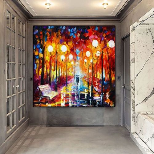 Artist Hand-painted High Quality Modern Abstract Green Landscape Oil Painting on Canvas Textured Knife Green Tree Oil Painting Artist Hand-painted High Quality Modern Abstract Green Landscape Oil Painting on Canvas Textured Knife Green Tree Oil Painting