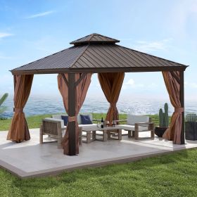 Brown Gazebo (Powder Coated) (size: 12*12FT)