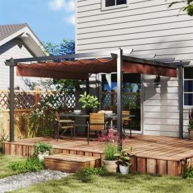 Retractable Pergola Canopy (Color: as picture)